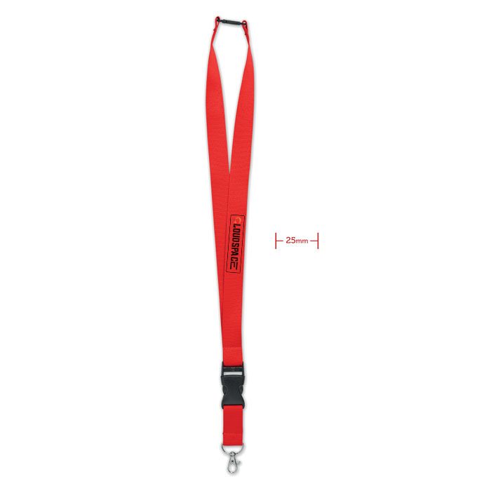 GiftRetail MO9661 - WIDE LANY Lanyard crochet métal 25mm