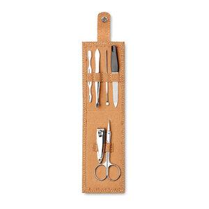 GiftRetail MO9798 - NAILKIT CORK Set de manucure en liège