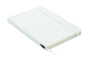 GiftRetail MO9966 - NOTE RPET Carnet A5 couverture RPET 600D Blanc