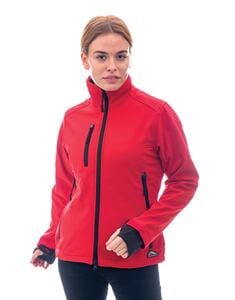 Mustaghata MAGMA - Softshell Femme 3 Couches Rouge