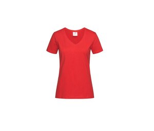 STEDMAN ST2700 - Tee-shirt femme col V Scarlet Red