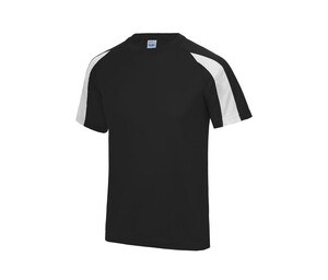 JUST COOL JC003 - Tee-shirt de sport contrasté Jet Black / Arctic White