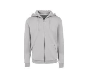 BUILD YOUR BRAND BY012 - Sweat zippé capuche lourd Light Asphalt