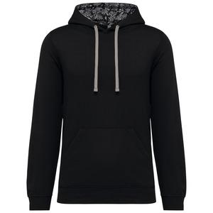 Kariban K4013 - Sweat-shirt à capuche contrastée à motifs unisexe