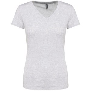 Kariban K381 - T-SHIRT COL V MANCHES COURTES FEMME Ash Heather