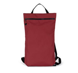 Kimood KI0183 - Sac à dos plat recyclé style urbain Red Safran