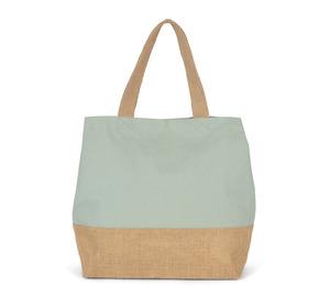 Kimood KI0235 - Sac shopping en toiles de coton & jute