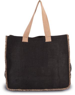 Kimood KI0248 - Sac en jute avec coutures contrastées