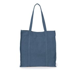 Kimood KI5207 - Sac Shopping en toile tissé à la main Storm Blue