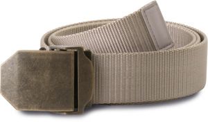 K-up KP813 - Ceinture en nylon Beige / Old Brass