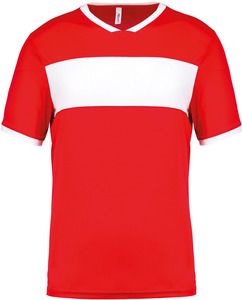 PROACT PA4001 - Maillot manches courtes enfant Sporty Red / White