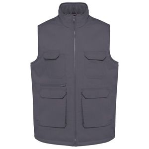 WK. Designed To Work WK607 - Gilet polycoton multipoches rembourré unisexe Convoy Grey