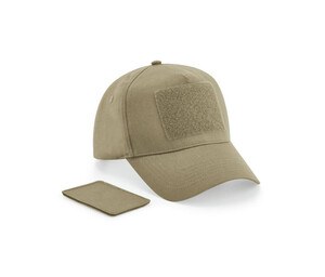 BEECHFIELD BF638 - Casquette 5 pans avec patch amovible Desert Sand