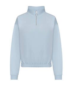 AWDIS JH037 - Sweat court col zippé femme Sky Blue