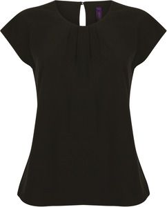 Henbury H597 - Top col plissé femme