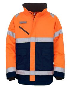 Yoko YHVP309 - Veste haute visibilité "Fontaine Storm" Hi Vis Orange/Navy