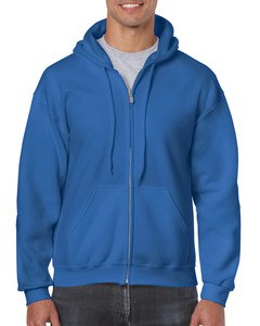 GILDAN GIL18600 - Sweater Hooded Full Zip HeavyBlend for him Bleu Royal