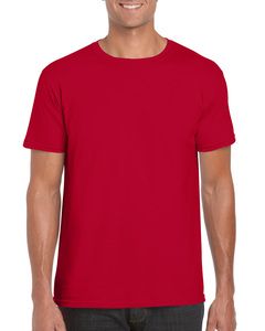 GILDAN GIL64000 - T-shirt SoftStyle SS for him Rouge Cerise