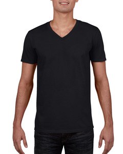 GILDAN GIL64V00 - T-shirt V-Neck SoftStyle SS for him Noir