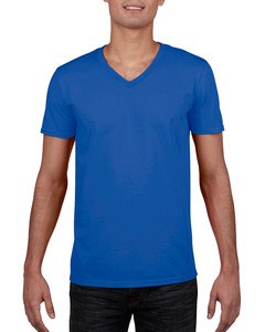 GILDAN GIL64V00 - T-shirt V-Neck SoftStyle SS for him Bleu Royal