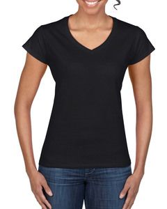 GILDAN GIL64V00L - T-shirt V-Neck SoftStyle SS for her Noir