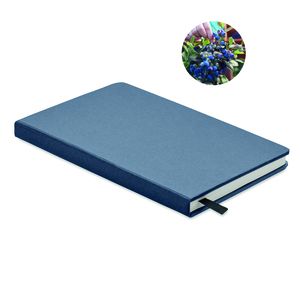 GiftRetail MO6689 - GROW Carnet A5 en papier recyclé Bleu