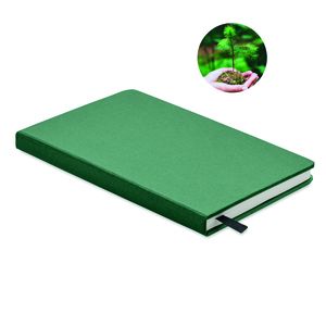 GiftRetail MO6689 - GROW Carnet A5 en papier recyclé Vert foncé