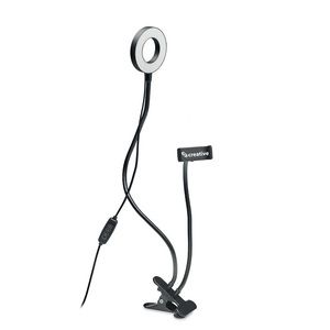 GiftRetail MO6742 - MINI HELO Lampe annulaire pour selfie Noir