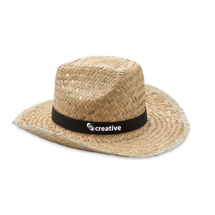 GiftRetail MO6755 - TEXAS Chapeau de cow-boy en paille