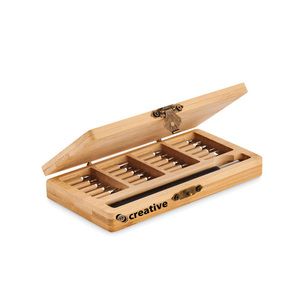 GiftRetail MO6756 - BAMTOOL Set d'outils 24 pièces Wood