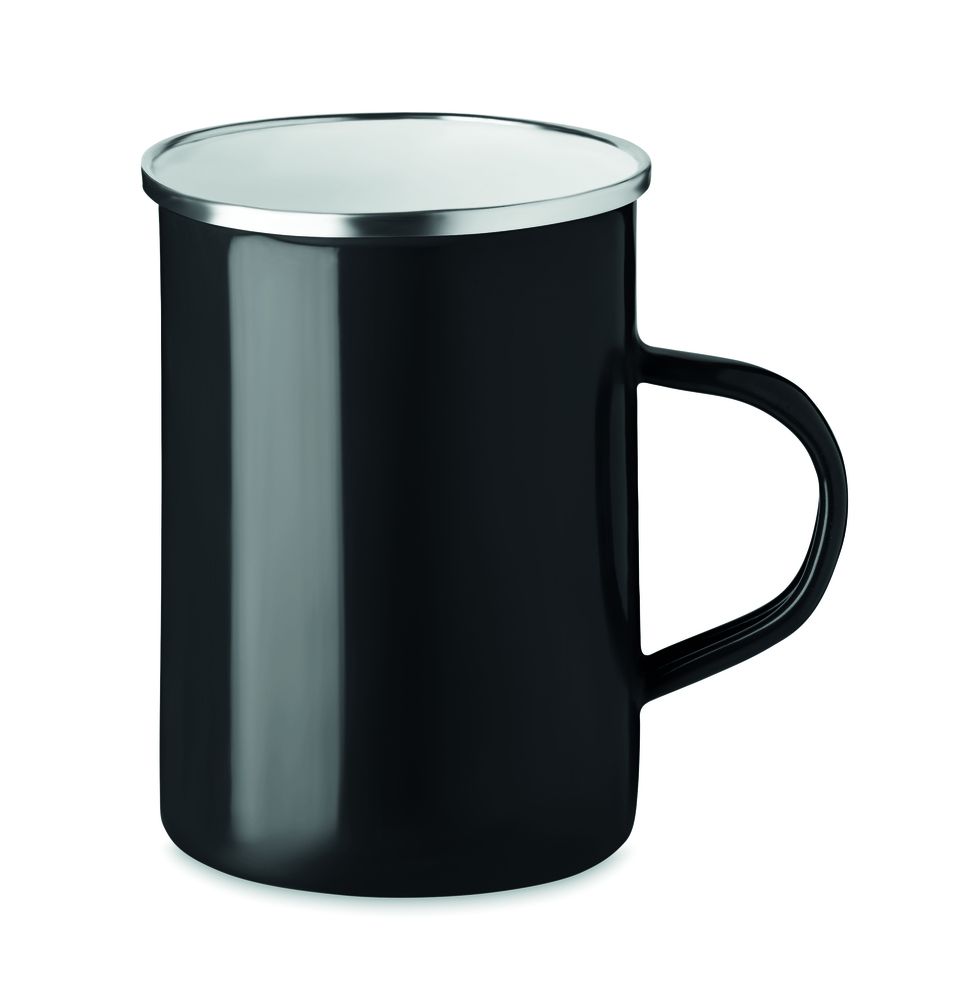 GiftRetail MO6775 - SILVER Tasse en métal  couche d'émail