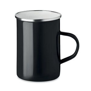 GiftRetail MO6775 - SILVER Tasse en métal  couche démail