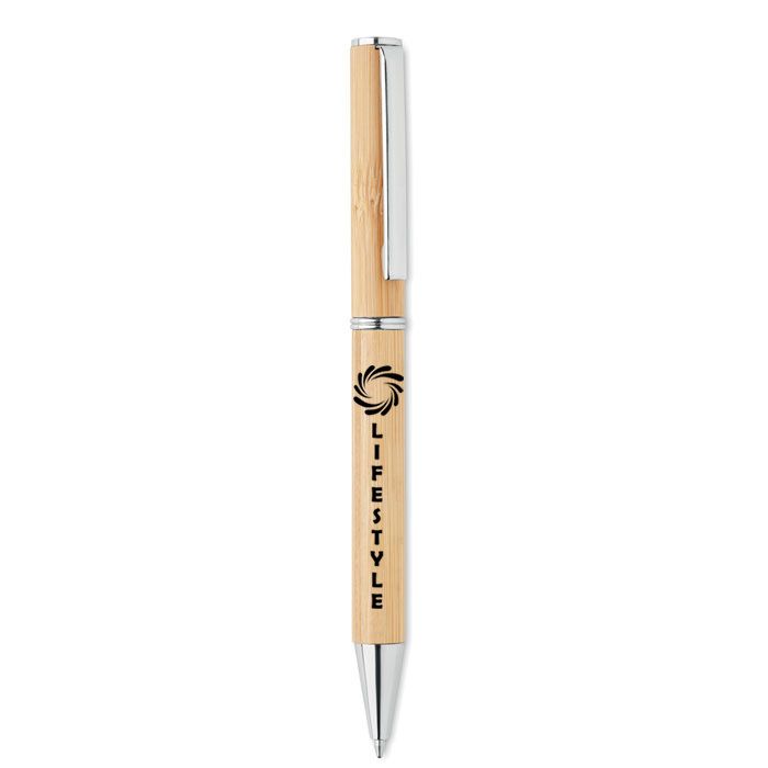 GiftRetail MO6821 - NAIRA Stylo bille twist en bambou