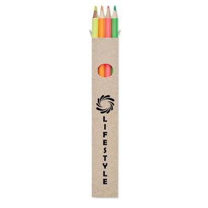 GiftRetail MO6836 - BOWY 4 crayons surligneurs dans une Multicouleur