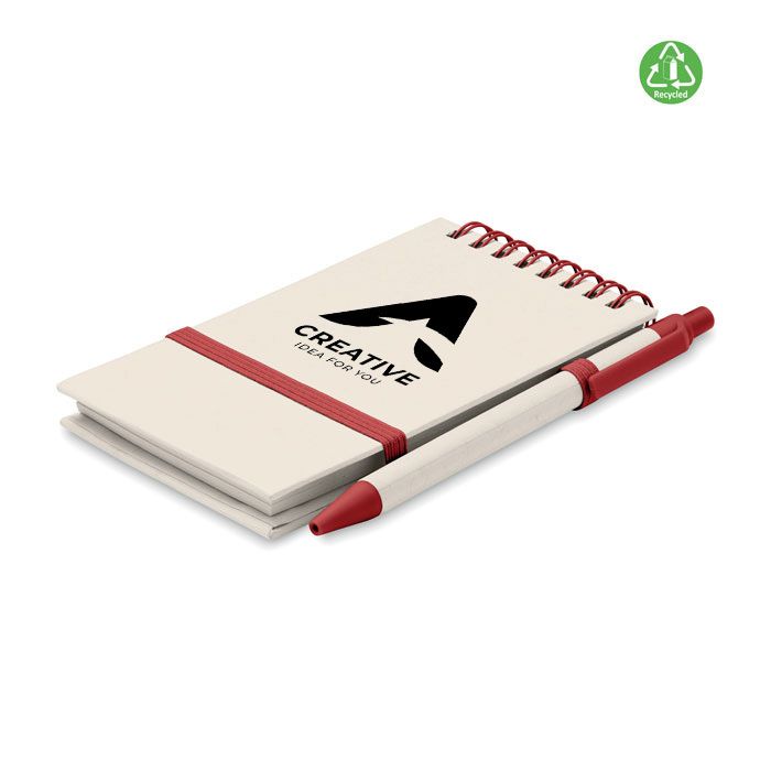 GiftRetail MO6837 - MITO SET Carnet en carton de lait recyclé