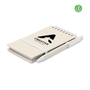 GiftRetail MO6837 - MITO SET Carnet en carton de lait recyclé Blanc