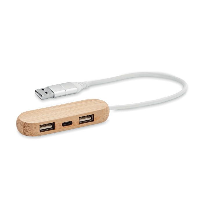 GiftRetail MO6848 - VINA C Hub USB 3 ports  câble 2 en 1