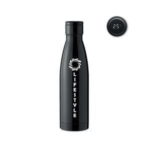 GiftRetail MO6872 - BELO LUX Bouteille thermomètre 500ml Noir