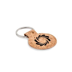 GiftRetail MO6877 - CINCIN Porte-clés rond en liège Beige