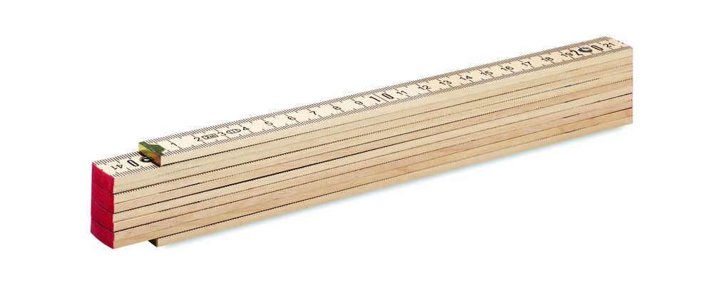 GiftRetail MO6904 - ARA Règle de charpentier en bois 2m
