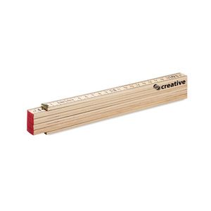 GiftRetail MO6904 - ARA Règle de charpentier en bois 2m Wood