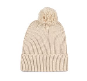 K-up KP959 - Bonnet avec pompon Light Sand