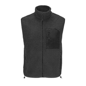 SOL'S 04041 - Fury Bw Bodywarmer Sherpa Unisexe CarboGrey/Black