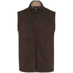 WK. Designed To Work WK610 - Bodywarmer polaire avec intérieur sherpa unisexe Chocolate