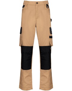 WK. Designed To Work WK742 - Pantalon de travail bicolore homme Chameau/Noir