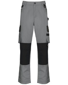 WK. Designed To Work WK742 - Pantalon de travail bicolore homme Silver/ Black