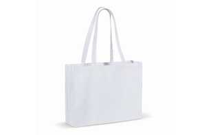 TopEarth LT95243 - Recycled cotton bag with gusset 140g/m² 49x14x37cm Blanc