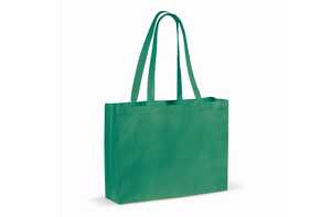 TopEarth LT95243 - Recycled cotton bag with gusset 140g/m² 49x14x37cm Vert foncé
