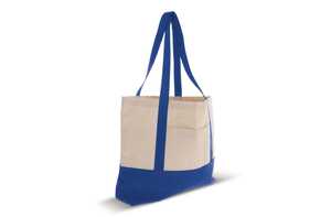 TopEarth LT95247 - Sac de plage toile de coton OEKO-TEX® 280g/m² 42x10x30cm Bleu