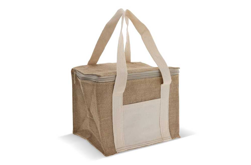 TopEarth LT95265 - Sac isotherme Jute/coton 22x18x18cm